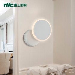 雷士(NVC)LED床头灯壁灯卧室简约现代创意个性北欧走廊过道 温柔砂白3000K暖黄4W