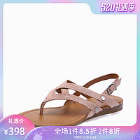 Franco Sarto 春夏新款粗条带铆钉装饰夹脚平底女凉鞋C0427 *2件