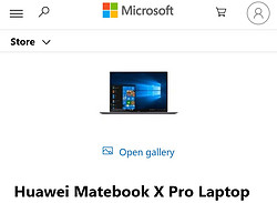 Huawei Matebook X Pro Laptop13.9-inch 3K LTPS touch i7-8550U •  Office 365 16GB memory/512GB  MX15