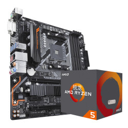 AMD Ryzen R5 2600X MAX六核锐龙搭技嘉B450游戏主板cpu套装R5