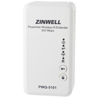 ZINWELL PWQ-5101无线电力猫单只装 500M电力线适配器上网免布线 电信IPTV连接