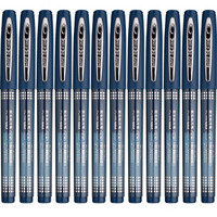 BAOKE 宝克 PC988  0.5mm蓝黑色半针管中性笔大容量水笔医生处方笔签字笔  12支/盒
