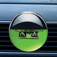兰博（LAMBOR）汽车香水 车载香水空调出风口香水 圆形 东方香型 绿色