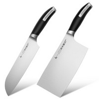 炊大皇 刀具套装 ABS手柄不锈钢刀具两件套 厨师刀 切片刀 切菜刀 WG14375