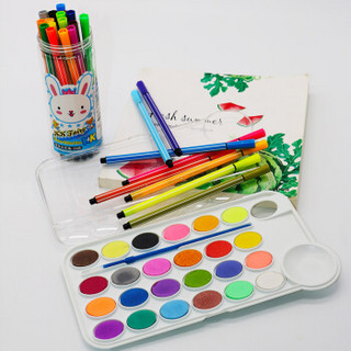 智高（ZHIGAO）24色儿童绘画手指印画水彩颜料写生水粉专用文具ZG-2360