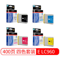 埃特(elite_value)E LC960 四色墨盒套装 (适用兄弟 MFC-3360C/FAX-2480C/1360)