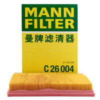 曼牌滤清器 曼牌(MANNFILTER)空气滤清器/空气滤芯/空滤C26004(五菱之光/五菱荣光/五菱扬光/五菱鸿途)