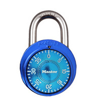 玛斯特（Master Lock）转盘式密码锁健身房储物柜密码挂锁1530MCND 蓝色