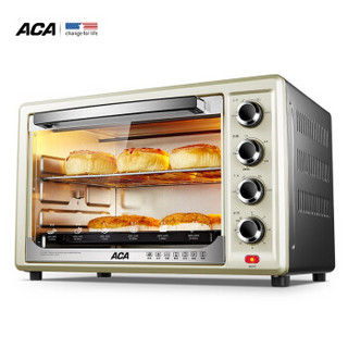 （专享）北美电器（ACA）电烤箱家用 32升独立控温 旋转烤叉 内置炉灯ATO-BCRF32