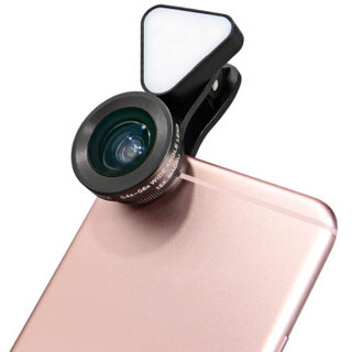 猎奇（LIEQI）手机镜头 广角+微距+自拍补光灯套装 拍照神器 苹果华为外置摄像头 LQ-035  黑色
