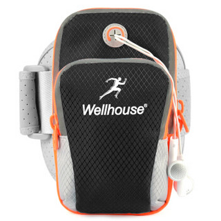 WELLHOUSE 手机臂包 手机臂包腕包跑步包黑色中号