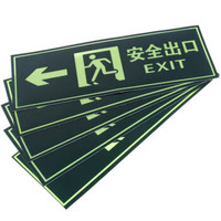 神龙 消防标牌安全出口左向 警示指示标示牌 安全出口左向指示标牌 5件套