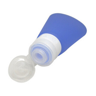 加加林 化妆品分装瓶洗漱旅行分装瓶收纳硅胶瓶 洗漱包配件60mL蓝色JA108