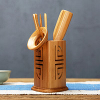 金镶玉 茶具配件 茶道六君子竹木实木功夫茶具茶道摆件茶针茶铲茶夹  双福茶道