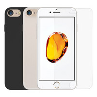 ESCASE 苹果iPhone8/7 Plus手机壳 白色硅胶防摔保护套 送钢化膜