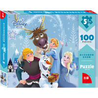 迪士尼(Disney) 100片拼图玩具 冰雪奇缘公主儿童拼图女孩玩具(古部盒装拼图玩具)11DF1003584