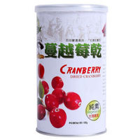 中国台湾休闲食品 即品 零食果干 蔓越莓 台湾自然果干小吃180g罐