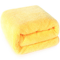 三利 高梳纱柔软舒适超大加厚浴巾 80×180cm 男女同款 不易掉毛强吸水裹身巾 金黄色