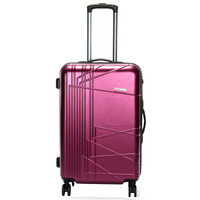 SUISSEWIN 拉杆箱 20英寸PC几何线条磨砂面旅行箱 休闲时尚登机箱 SN6617 紫色