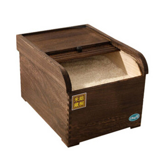 SIMELO（施美乐）赠米斗 炭化桐木储物柜防潮透气保鲜米箱10KG（重烤色）