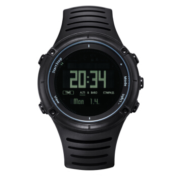 天摩(TOMO)手表探路者升级版电子男士户外指南针运动手表T1005S
