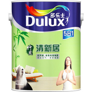 多乐士（Dulux）A895 竹炭清新居五合一 内墙乳胶漆 油漆涂料 墙面漆白色 5L