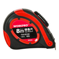 万克宝（WORKPRO）W9404 全包胶自锁公英制钢卷尺8m*25mm 测量工具