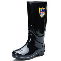 WARRIOR 回力 雨鞋雨靴水鞋时尚高筒防滑防水胶鞋套鞋 HXL863 黑色 37码