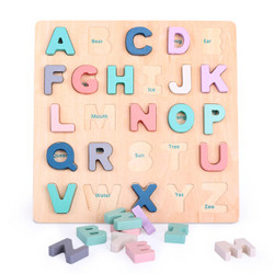 铭塔（MING TA）数字字母形状认知手抓板拼图拼板 *9件