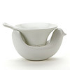 恒福 陶瓷茶具配件定窑白瓷茶漏过滤茶器珍珠釉
