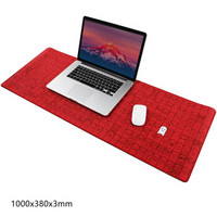宜适酷（EXCO）手指人游戏鼠标垫超大号 包边桌垫  锁边键盘垫 京东自营 MSP026 XXL红