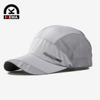 艾可娃（IKEWA）BQM079HUI 帽子男女士夏天户外遮阳帽防晒网球帽太阳帽速干透气运动棒球帽鸭舌帽 灰色