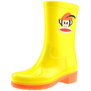 PaulFrank 大嘴猴雨鞋时尚雨靴中筒彩色水鞋 PF1011 黄色 39码