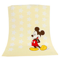 迪士尼（Disney）毛巾家纺 纯棉割绒柔软毛圈 米奇粉嫩冰激凌儿童婴儿浴巾 黄色 247g/条 60*120cm/条