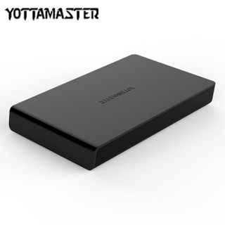 YottaMaster 2.5英寸Type-C笔记本移动硬盘盒外置盒免工具滑盖SATA串口支持固态SSD、机械硬盘 黑色A3-C3