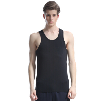 TINSINO 纤丝鸟 男士背心木代尔棉圆领跨栏纯色打底汗衫 TJD5103 黑色 XXL (黑色、XXL、莫代尔)