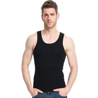 Nan ji ren 南极人 纯棉男士背心螺纹运动背心打底衫 黑色 NSJA0660 单 L (黑色、L、棉质)