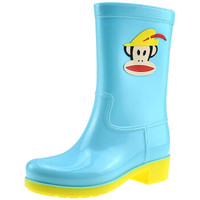 PaulFrank 大嘴猴雨鞋时尚雨靴中筒彩色水鞋 PF1011 蓝色 37码