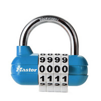 玛斯特（Master Lock）密码锁健身房橱柜门可调密码挂锁1523MCND蓝色