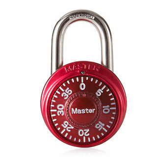 玛斯特（Master Lock）转盘式密码锁健身房储物柜密码挂锁1530MCND 红色