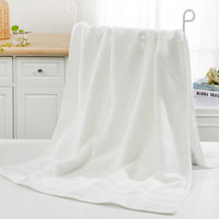 隽优（Covator）浴巾 素色加厚欧式长毛圈酒店纯棉浴巾 MYAQBT 白色 70*140cm