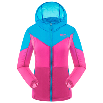 ALPINT MOUNTAIN 户外皮肤衣 春夏男女户外风衣防风轻薄 京东自营 650-104 女款 玫红 XL