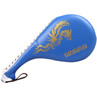 竞派儿童跆拳道脚靶成人道靶散打手靶训练踢靶双叶靶鸡腿靶训练脚靶子 龙纹蓝色