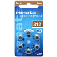 瑞纳达 RENATA 瑞士A312助听器电池锌空气PR41耳内耳背式P312 1.45V原装进口