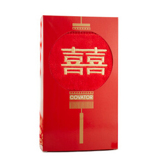 隽优（Covator）毛巾礼盒 红色喜庆低捻纱纯棉毛巾礼盒 结婚过寿生日回礼 面巾单条装礼盒 14993FT喜字