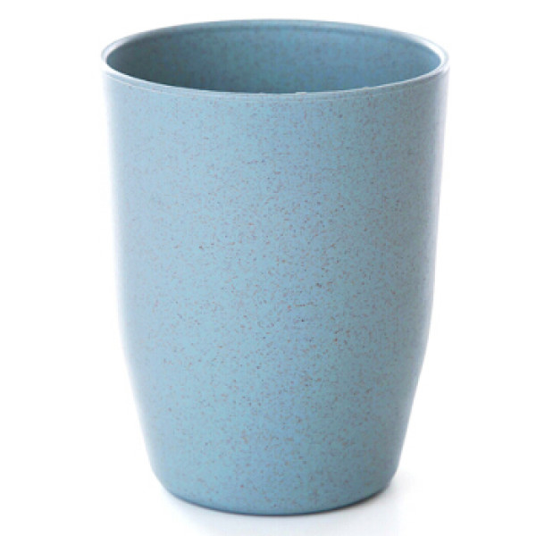 驰动 小麦漱口杯子 情侣牙刷杯刷牙杯儿童洗漱杯塑料牙缸 蓝色