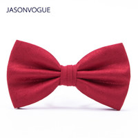JASONVOGUE 杰尚维格 佩斯利花纹英伦领结男正装结婚礼领结新郎蝴蝶结男士韩版礼盒装 红色