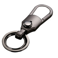 华饰 汽车钥匙扣 汽车用品男士女士腰挂汽车挂件用品钥匙链环圈钥匙扣 ZB098-黑镍