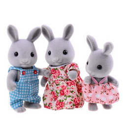 Sylvanian Families 森贝儿家族 家族系列 过家家玩具 兔家族 SYFC14148 *2件