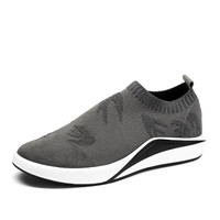 LAORENTOU 老人头 百搭舒适飞织鞋男士轻盈时尚网鞋套脚休闲鞋 22629 灰色压花 43码